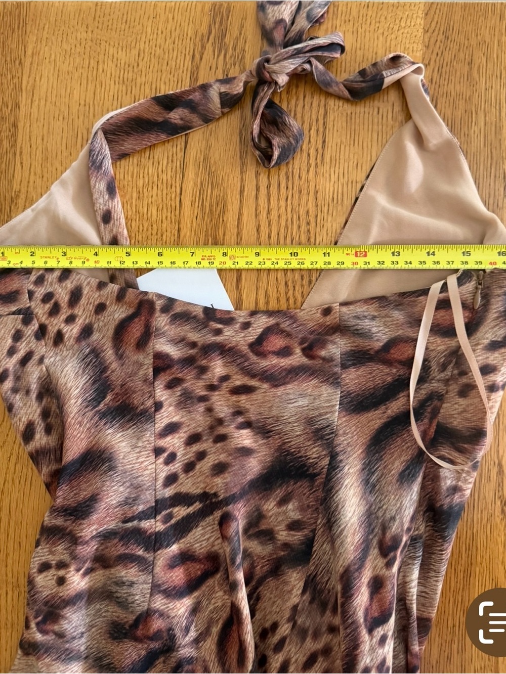 Brown and Gold Halter Maxi Dress - Picture 14 of 16